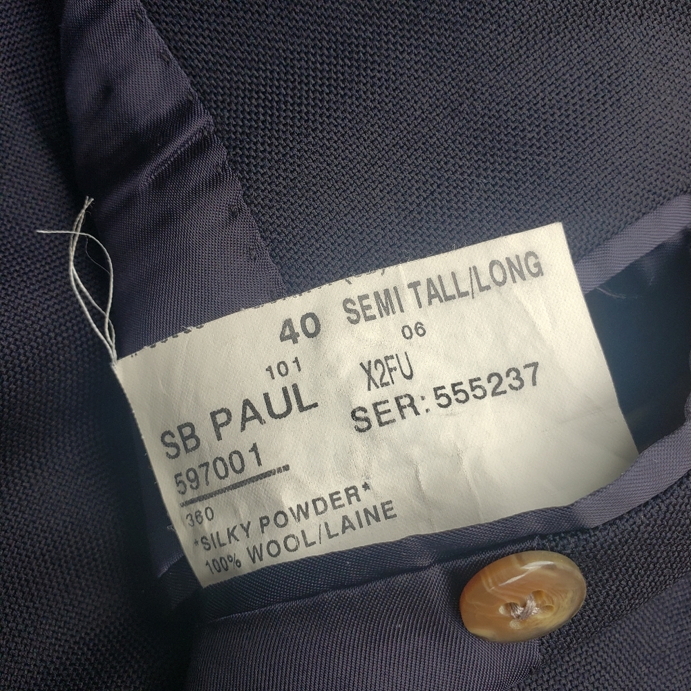 Paul Stuart men's black sports coat - Picture 6 of 10